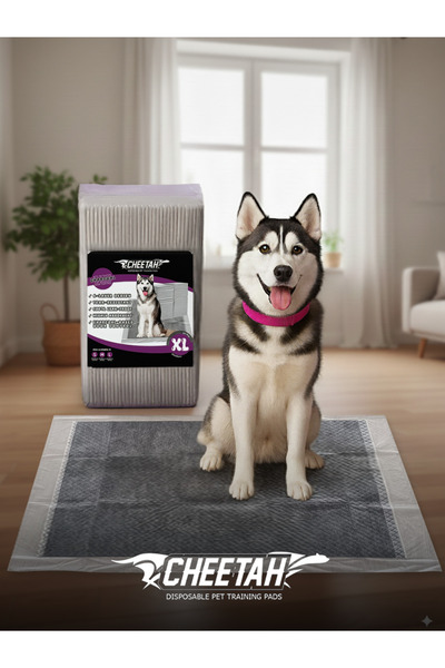 cheetah وسادات تدريب الحيوانات الأليفة للاستخدام مرة واحدة، 6 طبقات، لون رماد...