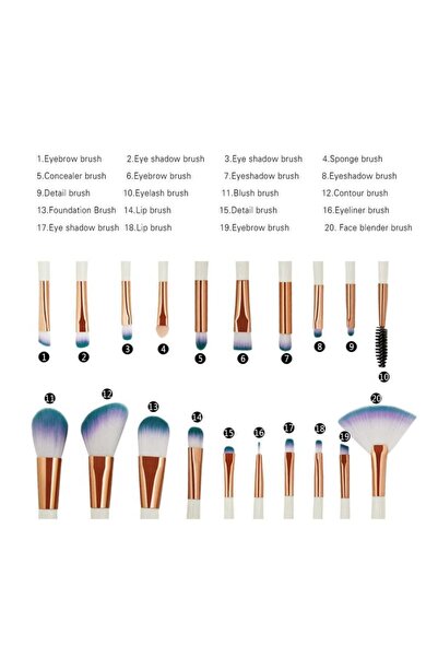 Arabest 20-Piece Makeup Brush Set, Shell Design Foundation Concealer Eye Shad...