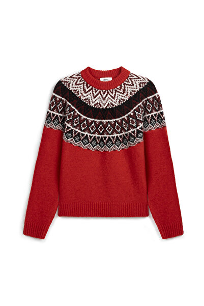 İpekyol Jakarlı taş aksesuarlı kazak