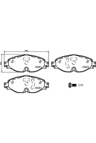 Brembo Set Placute Frana Frana Disc Audi A3 Audi (Faw) A3