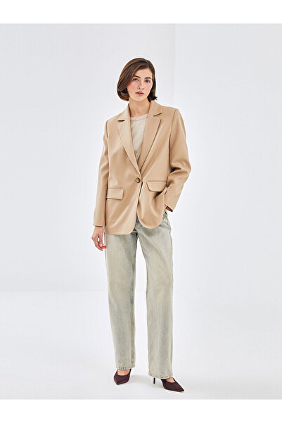 LC Waikiki Bej Kadın Blazer Ceket