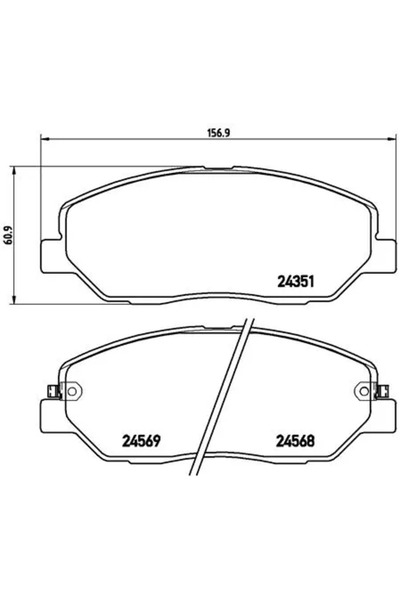 Brembo Set Placute Frana Frana Disc Hawtai Santa Fe C9 Hyundai Genesis/Grand ...