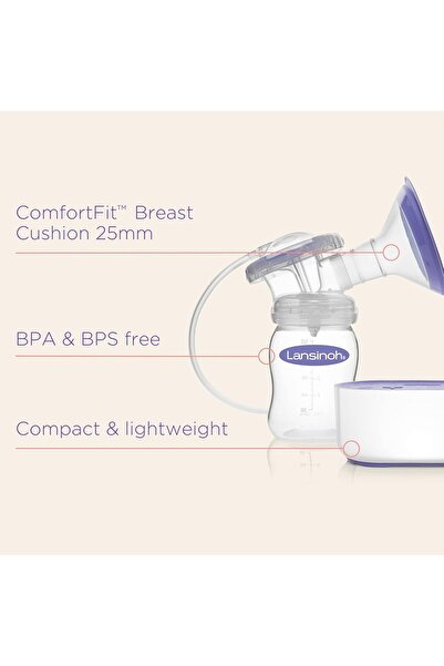 Lansinoh Compact Single Electric Breast Pump, Set Of 1