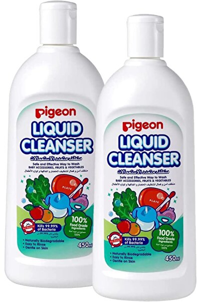 Pigeon Liquid Cleanser for Baby Accessories and Fruits and Vegetables, 450ml Pack of 2, White, 12984