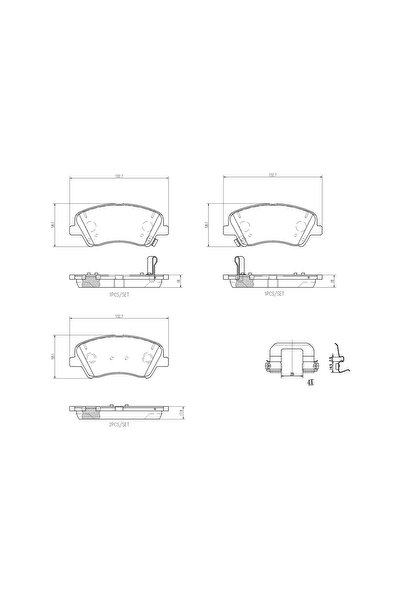 Brembo Set Placute Frana Frana Disc Hyundai Bayon/I20 3 Kia Rio 3 Limuzina/Ri...
