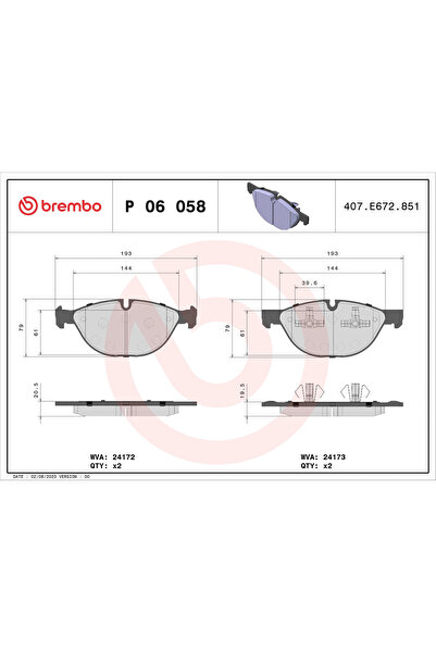 Brembo Set Placute Frana Frana Disc Bmw X5/X6