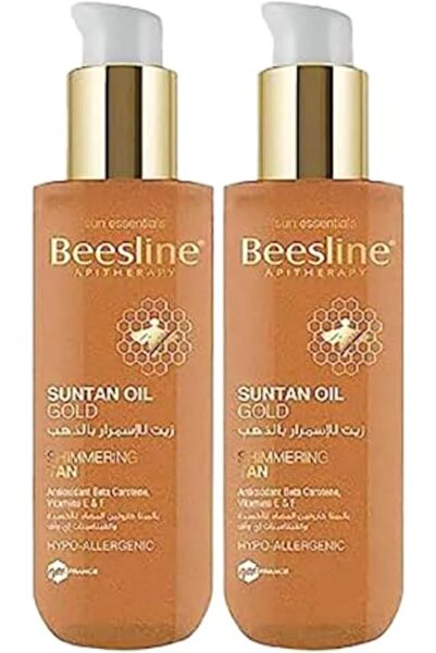 HEALTH HOUSE PHARMACY Beesline Shimmering Tan Gold Suntan Oil 200 ml, 2-Piece