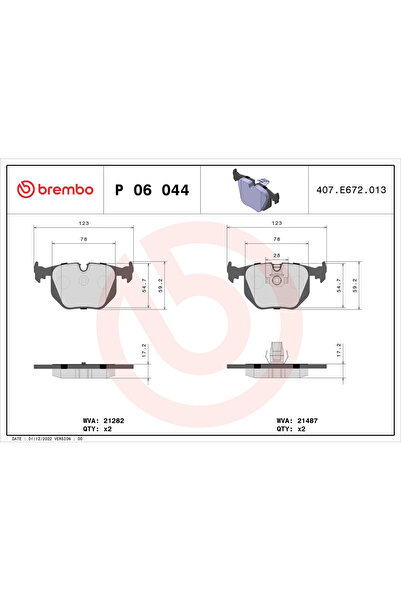 Brembo Set Placute Frana Frana Disc Bmw 3 Land Rover Range Rover 3