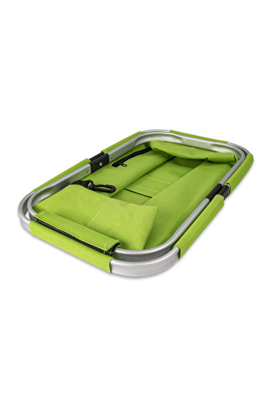 Other Shopping basket - foldable, green, with pocket, up to 10 kg