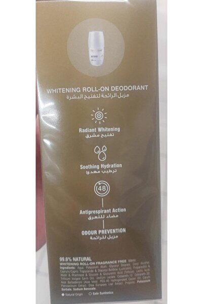 Beesline Fragrance Free Whitening Roll-On Deodorant, 50 ml