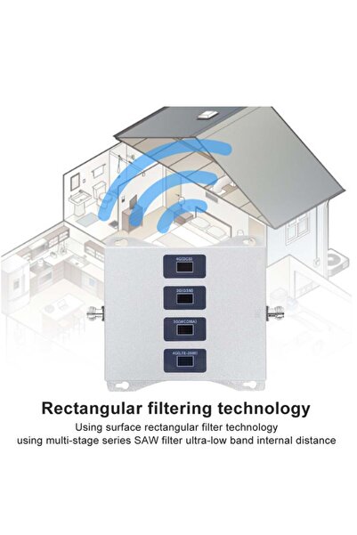COOYA معزز إشارة الهاتف المحمول رباعي النطاق مع طقم هوائي 100-240 فولت قابس المملكة المتحدة