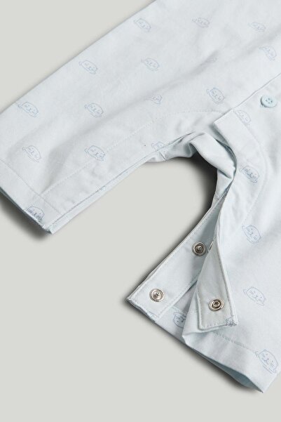 MOTHERCARE Blue All-in-One Baby Pyjamas