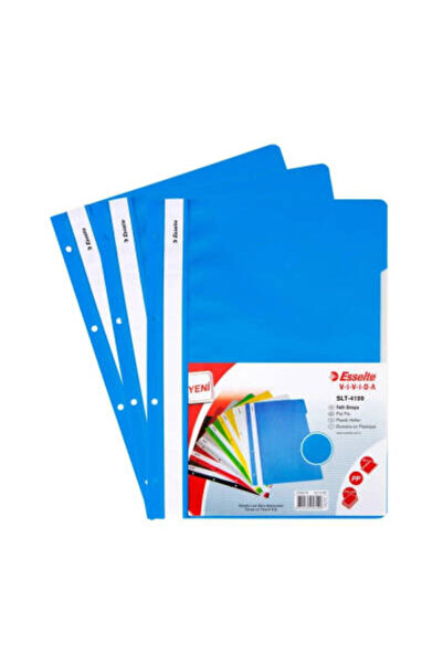 Esselte Ring Binder, 10 Pieces, Pack of 50, A4, 4 Holes, Blue
