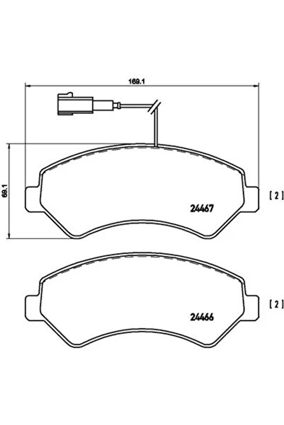 Brembo Set Placute Frana Frana Disc Citroen Jumper 2 Bus/Jumper 2 Caroserie/J...