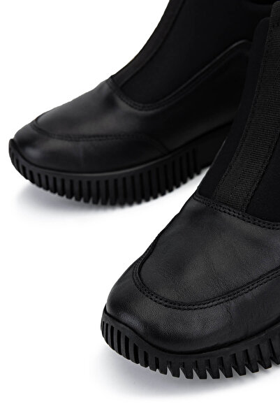 Tamer Tanca Kadın Hakiki Deri Siyah Casual Bot