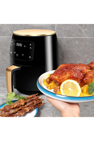 MANDU Friteuză fără ulei 6 litri Friteuză cu aer MAXTOP, afișaj digital, funcție de coacere, NEGRU