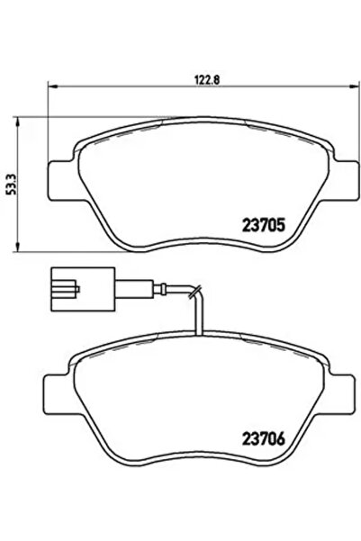 Brembo Комплект спирачни накладки Дискова спирачка Alfa Romeo Mito Fiat 500/B...