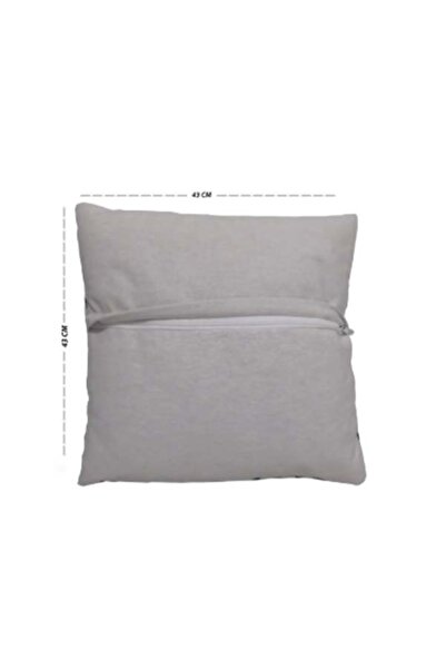 Sakallı Christmas-Themed Punch Embroidery-Style Santa Claus and Pine Tree Patterned Throw Pillow Cover