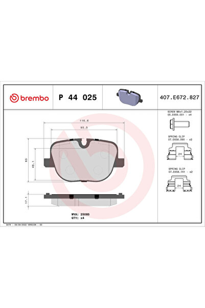 Brembo Set Placute Frana Frana Disc Land Rover Range Rover 3/Range Rover Sport 1