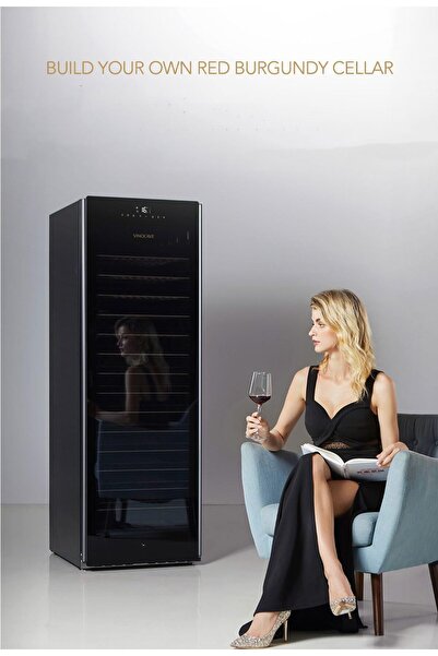 VINOCAVE Dual Zone Wine Fridge, 2 Temperature Zones, Wine Cooler for Red & White Wine