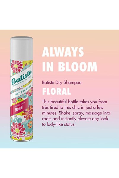 Batiste Dry Shampoo for Hair, Unisex - Flowers Scent, 200 ml