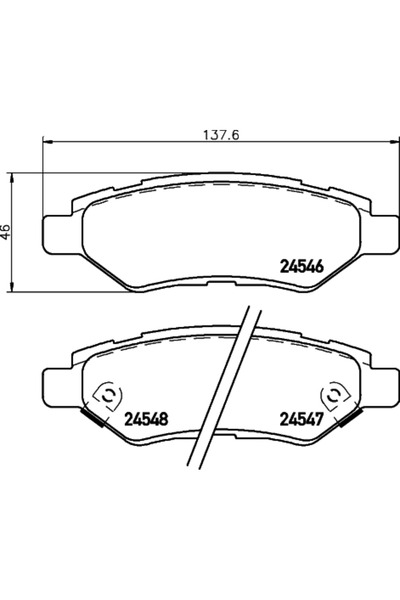 Brembo Комплект спирачни накладки за дискови спирачки Cadillac CTS/Srx Chevro...