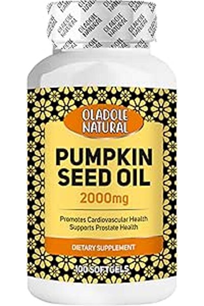 Oladole Natural بذور اليقطين 2000 ملغ، 100 كبسولة هلامية