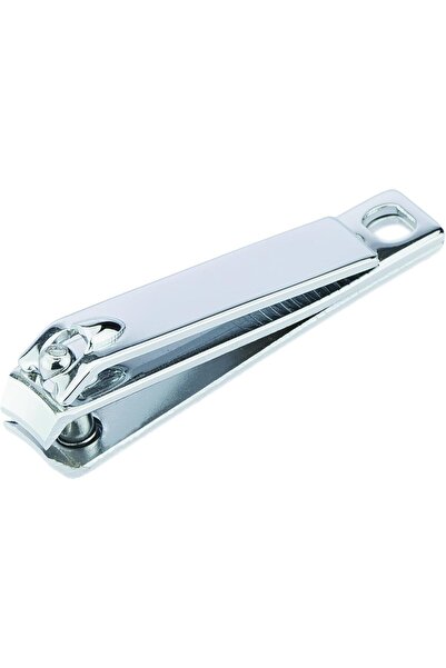 Beautytime مقص أظافر آمن للأطفال - قفل وفك بيد واحدة، فضي