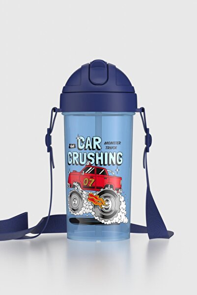 Renga Cosmo Patterned Pp Children's Lunch Box and Water Bottle Set 192017 Blue