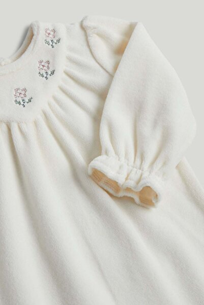 MOTHERCARE White Velour All-in-One