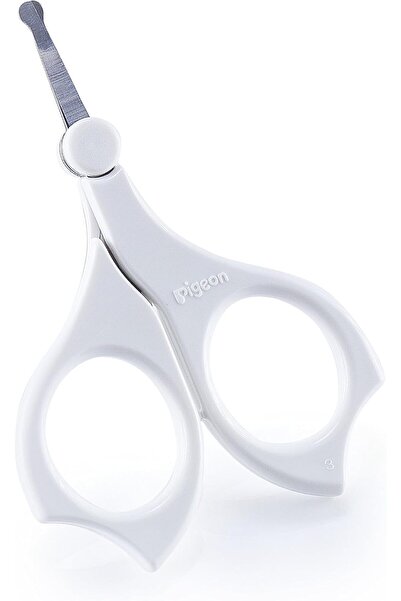 Pigeon Safety Nail Scissors, With Cap, For Baby's Soft Nails, BPA Free