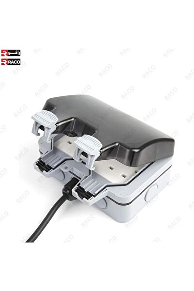 Raco Waterproof Socket Extension Board - IP66 Rated 13A UK Plug (5 Meter, Double Socket)