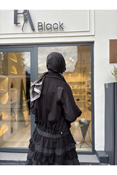 MissWhence 38807 Ruffled Double Dress Black