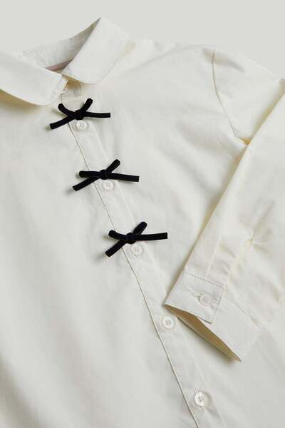 MOTHERCARE Cream Back Pleated Shirt