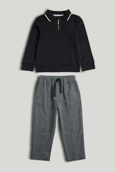 MOTHERCARE Jacquard Trousers and Polo Shirt Outfit