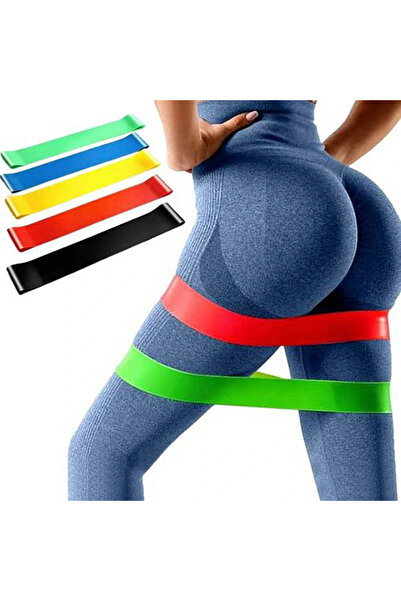 zola Set 5 benzi elastice antrenament, nivel diferit de rezistenta, 2.2 /4.5 /9 /13.5 /17.2 /18 /21.8 kg