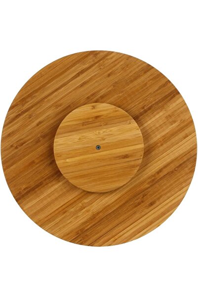 SERSIMO 5Five Bambou rotating serving platter made of bamboo, diameter 35 cm, brown