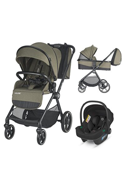 Coccolle 3in1 modular stroller Lissia Moss green with iSize Knox Black car seat