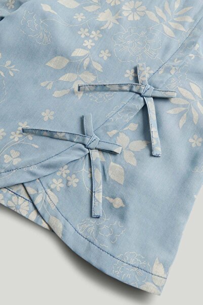 MOTHERCARE Floral Denim Wrap Blouse