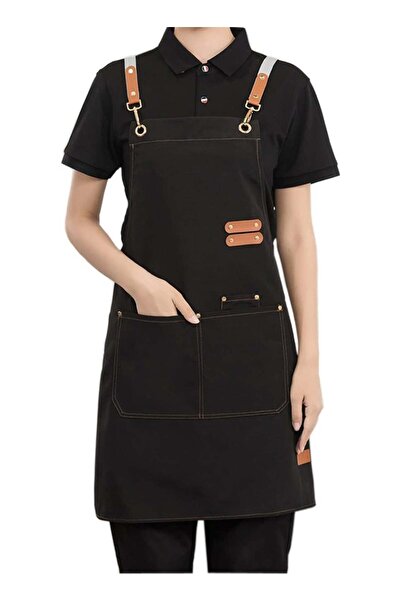Arabest Large Pocket Mens Womens Chef Apron, Cotton Canvas Cross Back Heavy D...