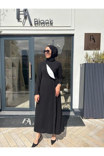 QOOQ STORE 26Fw400 Women's Dress with Flounce Black