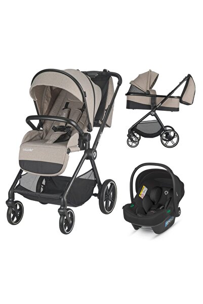 Coccolle 3in1 Lissia Butternut Beige Modular Stroller with iSize Knox Black Car Seat