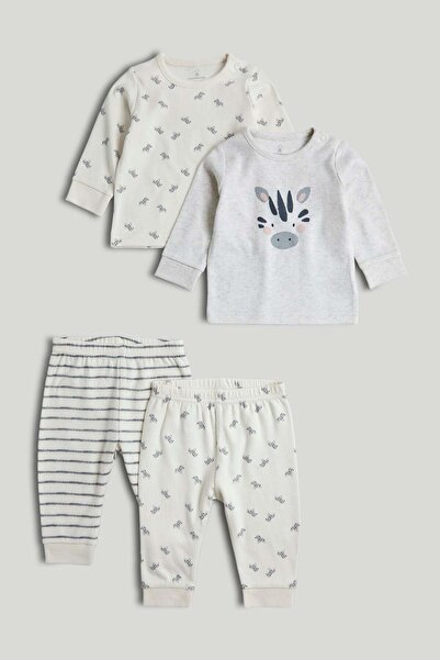 MOTHERCARE 2 Pack Zebra Baby Pyjamas