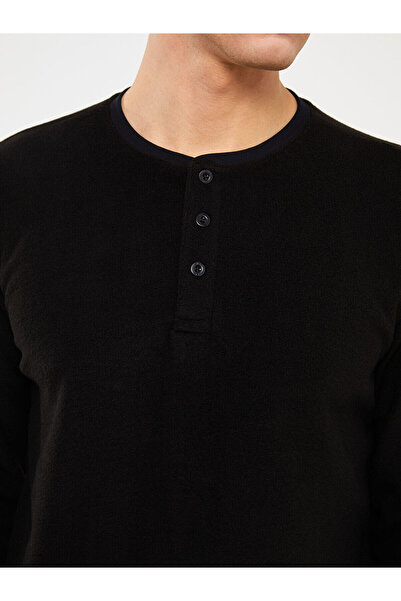 LC Waikiki LCW DREAM Bisiklet Yaka Uzun Kollu Erkek Pijama Üst