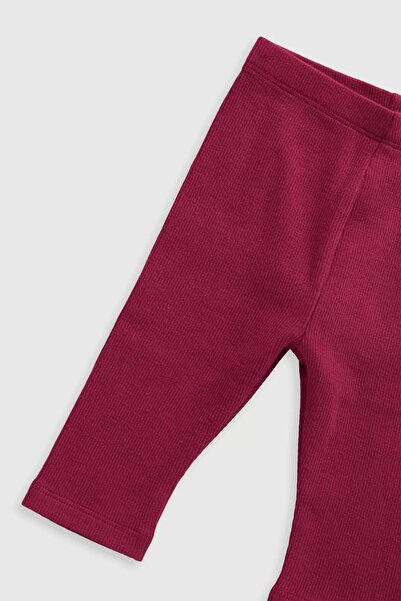 MOTHERCARE Berry Rib Top and Leggings Set