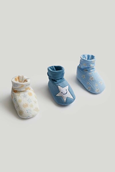 MOTHERCARE 3 Pack Planets Sock-Top Booties