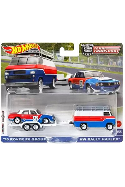 HOT WHEELS Premium Car Culture Team Transport '70 Rover P6 Group 2 & HW Rally...
