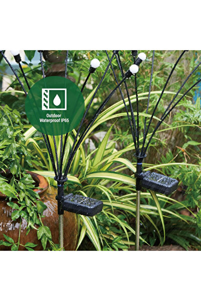 Primo Plus 8LED Solar Powered Firefly Lights,Outdoor Waterproof,Starburst Swaying Solar Lights, Garden Lights