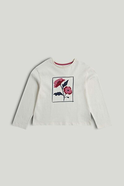 MOTHERCARE White Flower Long-Sleeved T-Shirt