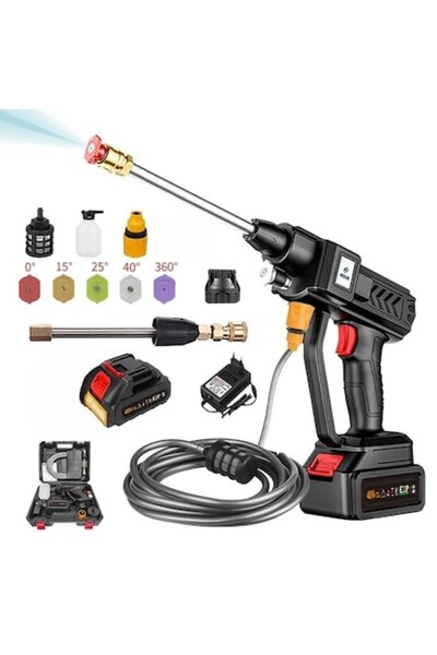 dalimag ADESKE Mașină de spălat cu înaltă presiune fără fir de 24V - Set Prem...